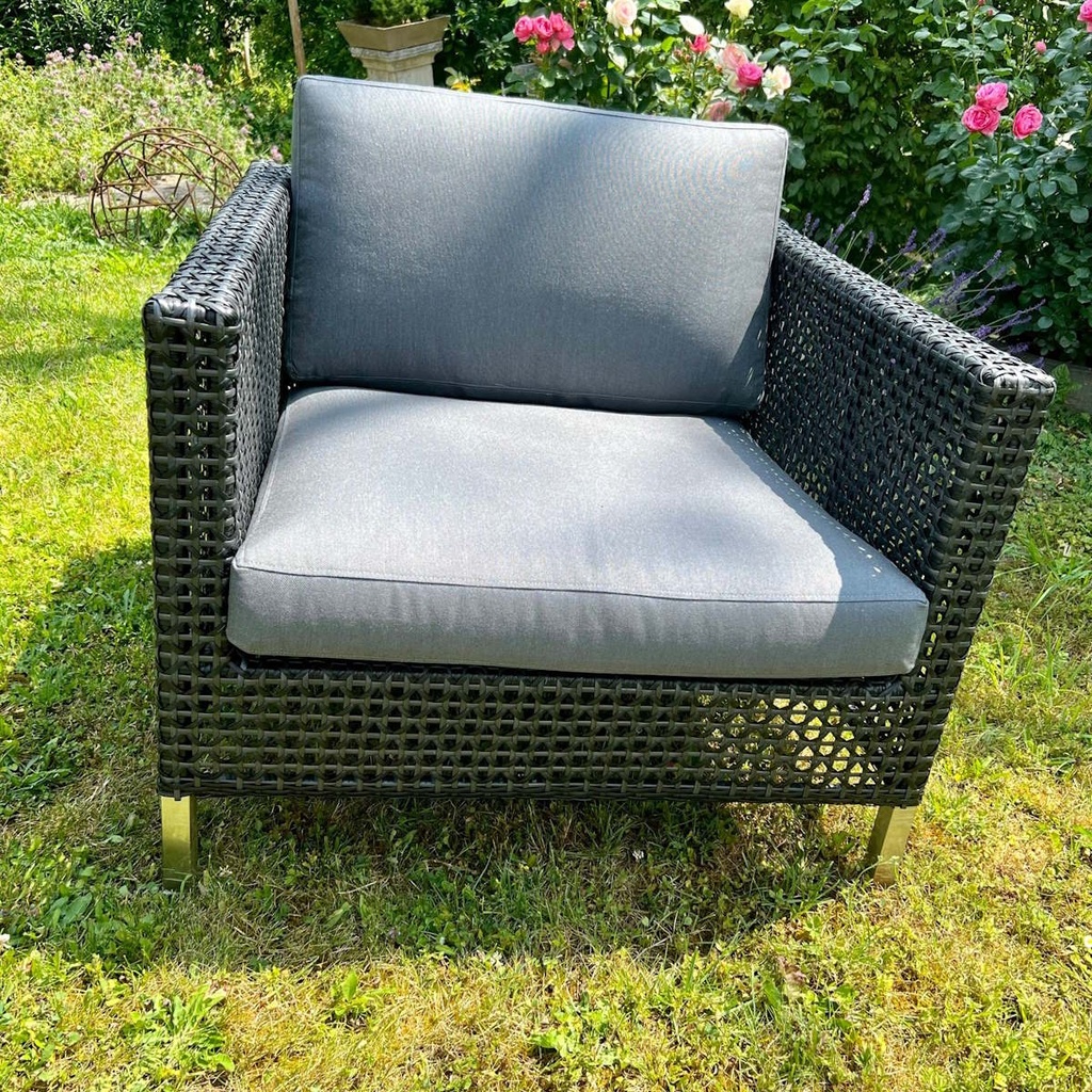 Connect Lounge Sessel black-anthracite Kissen grau