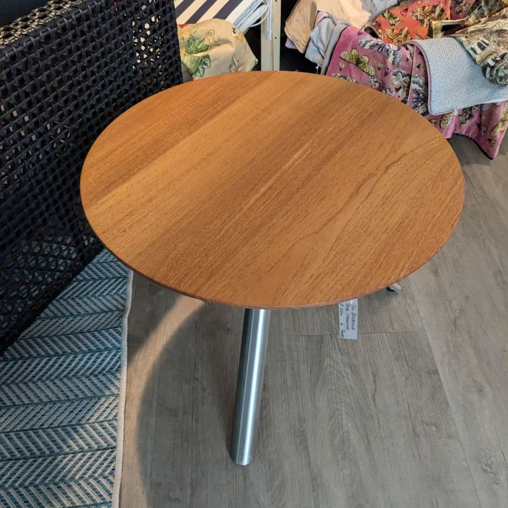 Trio Teak massiv Ø 65 cm Edelstahl Ausstellungsstück