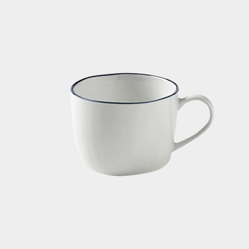 [21390 / ohne Untertasse] Piana Kaffeetasse Rand basaltgrau