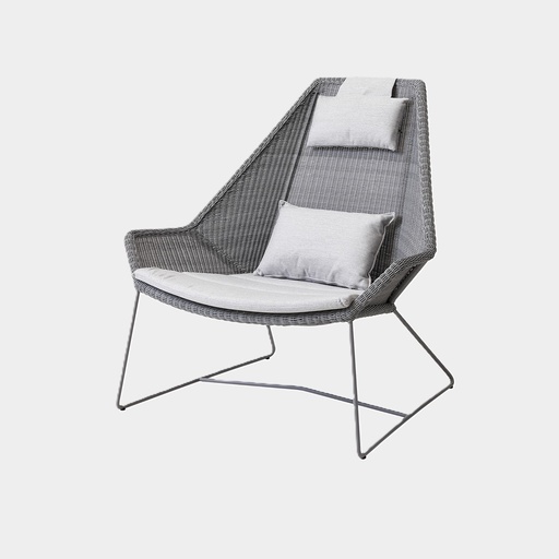 [5469LI-Natte light grey] Breeze Highbacksessel hellgrau-Natte light grey