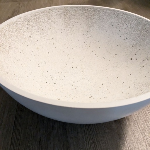 [Dekoschale weiß / Ø 28 cm x 13 cm] Beton Dekoschale weiß Ø 28 cm x 13 cm