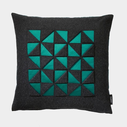 [H025-03] Satimento Cushion Kissen grün / grauschwarz